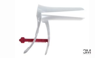 Гинекологическое зеркало (белое), размер S, красный фиксатор ( ООО "Полимерные изделия") - ЗДРАВДЕНТ МАРКЕТ - медицинские расходные материалы